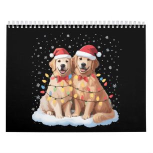 Golden Retriever Weihnachten Santa Hut Renntier Kalender