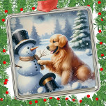 Golden Retriever Weihnachten Snowman Holiday Ornament Aus Metall<br><div class="desc">Dieser Goldene Retriever ist zu Weihnachten bereit. Wenn Sie irgendwelche Änderungen vornehmen möchten,  können Sie mir eine blaue Nachricht auf der Zuhause in meinem Geschäft schicken.</div>