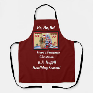Golden Retriever Weihnachts-All-Over-Print-Schürze Schürze