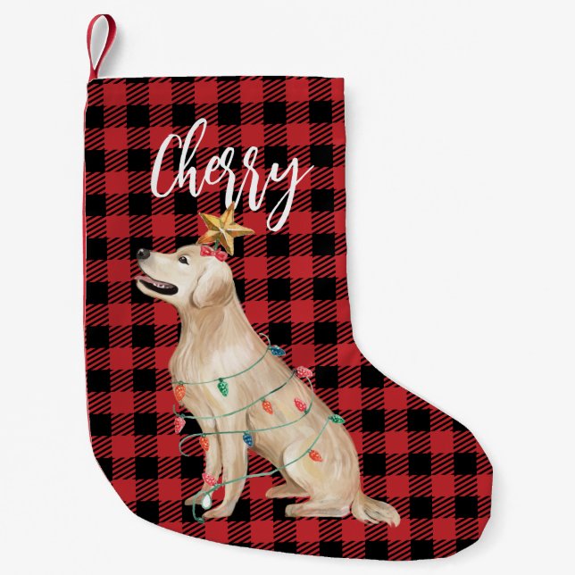 Golden Retriever Weihnachts-Strumpf Kleiner Weihnachtsstrumpf (Vorderseite)