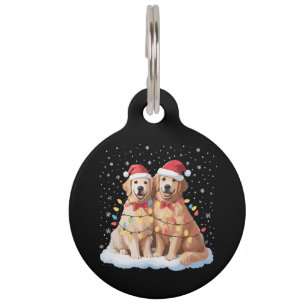 Golden Retriever Weihnachts-Weihnachtsmannmütze Re Haustiermarke