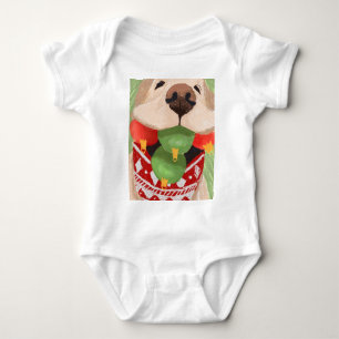 Golden Retriever Weihnachtsbälle Mund Hilarisch Baby Strampler