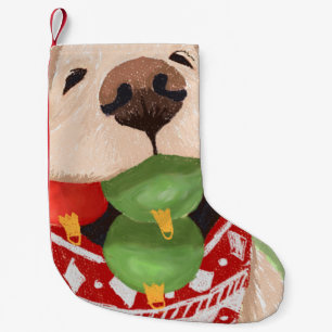 Golden Retriever Weihnachtsbälle Mund Hilarisch Kleiner Weihnachtsstrumpf