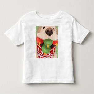 Golden Retriever Weihnachtsbälle Mund Hilarisch Kleinkind T-shirt