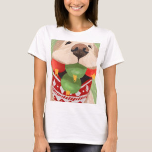 Golden Retriever Weihnachtsbälle Mund Hilarisch T-Shirt