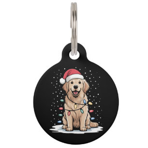 Golden Retriever Weihnachtsbaum Lichter Weihnachte Haustiermarke