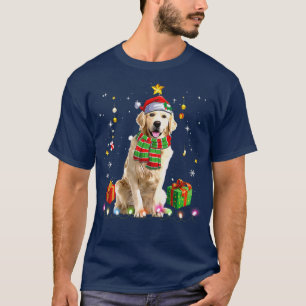 Golden Retriever Weihnachtsbaum Lichter Weihnachte T-Shirt