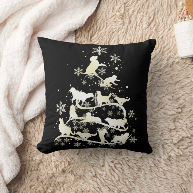Golden Retriever Weihnachtsbaum Xmas Dog Eigentüme Kissen (Decke)