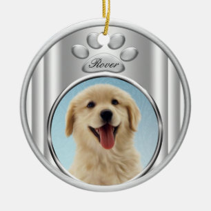 Golden Retriever Weihnachtsbaumanhänger Keramik Ornament