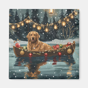 Golden Retriever Weihnachtsfestliche Reise Magnet