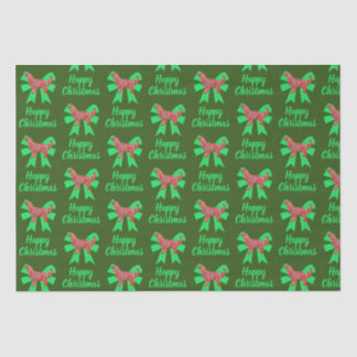 Golden Retriever Weihnachtshund & Bow Green Seidenpapier