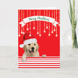 Golden Retriever Weihnachtshund Feiertagskarte