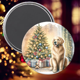 Golden Retriever Weihnachtsmagnet Magnet