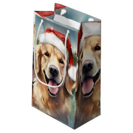 Golden Retriever Weihnachtsmalerei Kleine Geschenktüte