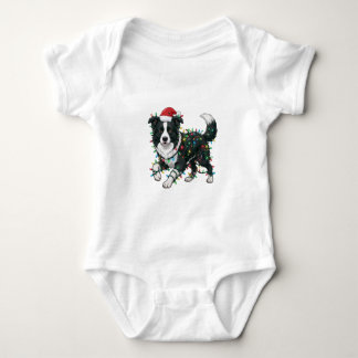 Golden Retriever Weihnachtsmann Hut Weihnachtsbele Baby Strampler
