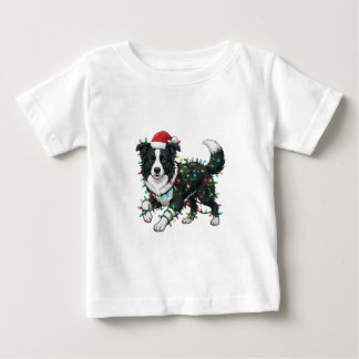 Golden Retriever Weihnachtsmann Hut Weihnachtsbele Baby T-shirt
