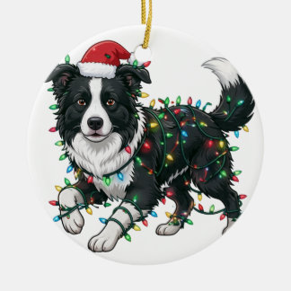 Golden Retriever Weihnachtsmann Hut Weihnachtsbele Keramik Ornament