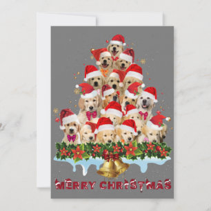 Golden Retriever Weihnachtsmannmütze Xmas Hunde fr Einladung