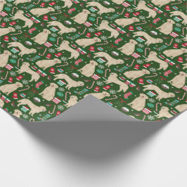 Golden retriever-WeihnachtsPackpapier Geschenkpapier
