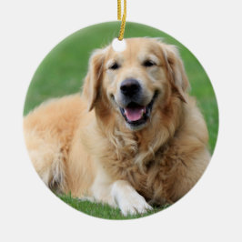 Golden Retriever Weihnachtsschmuck Custom Circle