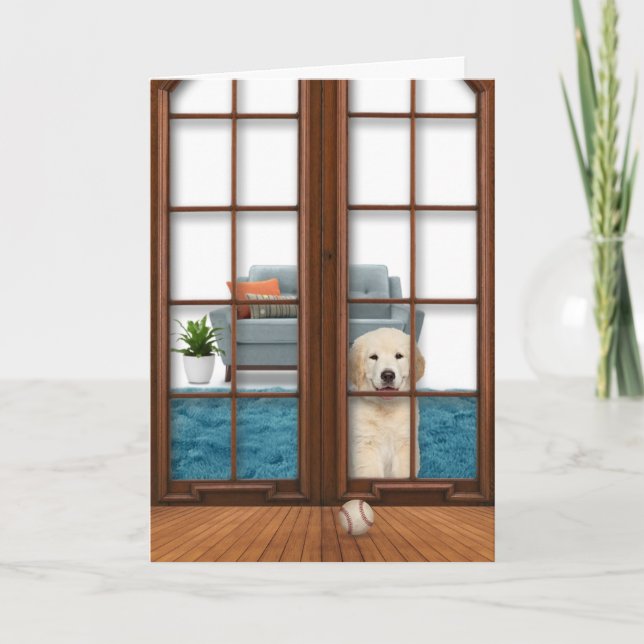 Golden Retriever Welpe bekommen gute Karte (Vorderseite)