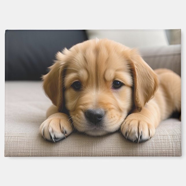 Golden Retriever Welpe Magnet (Vorderseite)