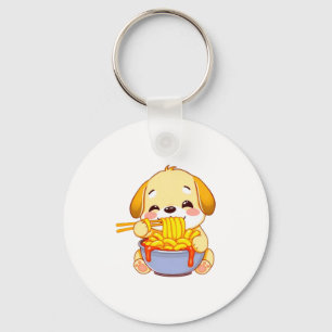 Golden Retriever Welpe schlürft glücklich Rabokki! Schlüsselanhänger
