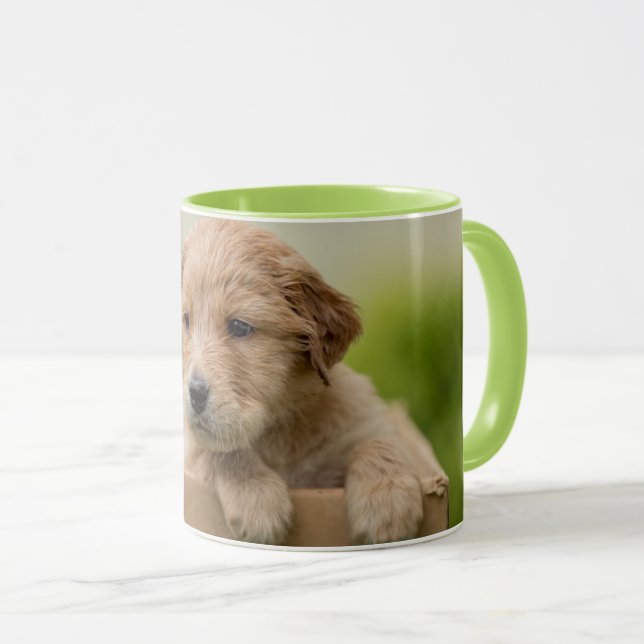 Golden Retriever Welpe Tasse (VorderseiteRechts)