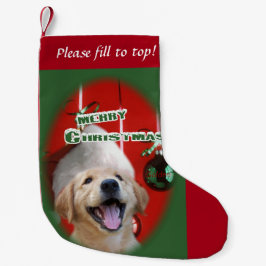 Golden Retriever Welpe Weihnachten Kleiner Weihnachtsstrumpf