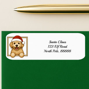Golden Retriever Welpe Weihnachten Rücksendeadress