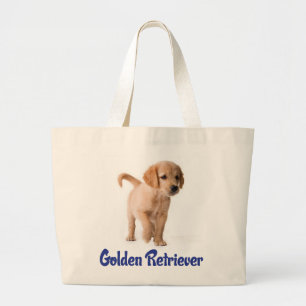 Golden Retriever Welpen-Hund Leinwand-Tragetasche Jumbo Stoffbeutel