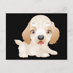 Golden Retriever Welpen Hund Schwarz Postkarte