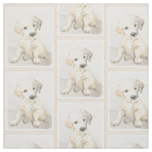 Golden retriever-Welpen-Malerei - ursprüngliche Stoff