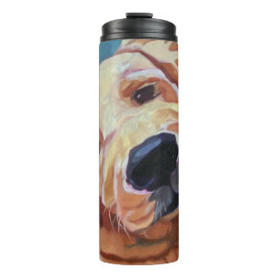 Golden retriever-Welpen-Trommel Thermosbecher