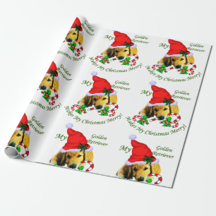 Golden Retriever Welpen Weihnachten Geschenkpapier