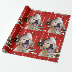Golden retriever-Welpen-Weihnachten Geschenkpapier