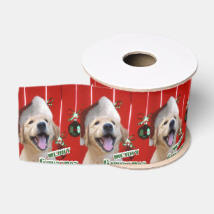 Golden retriever-Welpen-Weihnachten Ripsband