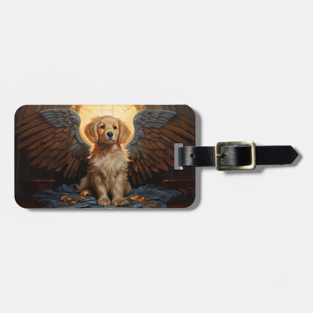 Golden Retriever Welpengel Gepäckanhänger (Vorderseite horizontal)