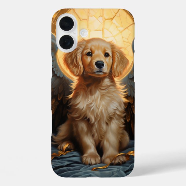 Golden Retriever Welpengel iPhone 16 Plus Hülle (Rückseite)