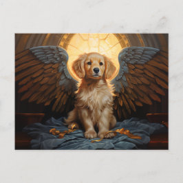 Golden Retriever Welpengel Postkarte