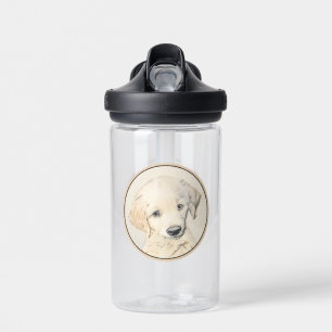 Golden Retriever Welpenmalerei - Originale Hundeku Trinkflasche