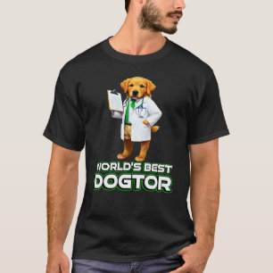 Golden Retriever Weltbester Doktor Süßer Hund Gut T-Shirt