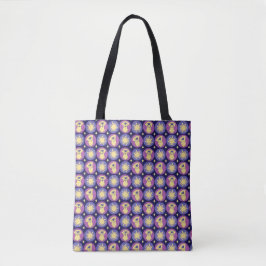 Golden Retriever Whimsical Sun Polka Dot Dark Blue Tasche