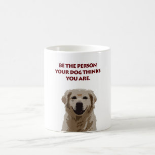 Golden Retriever White Coffee Tasse mit Zitat