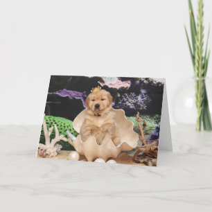 Golden Retriever World ist Ihre Oyster Glückwunsch Karte