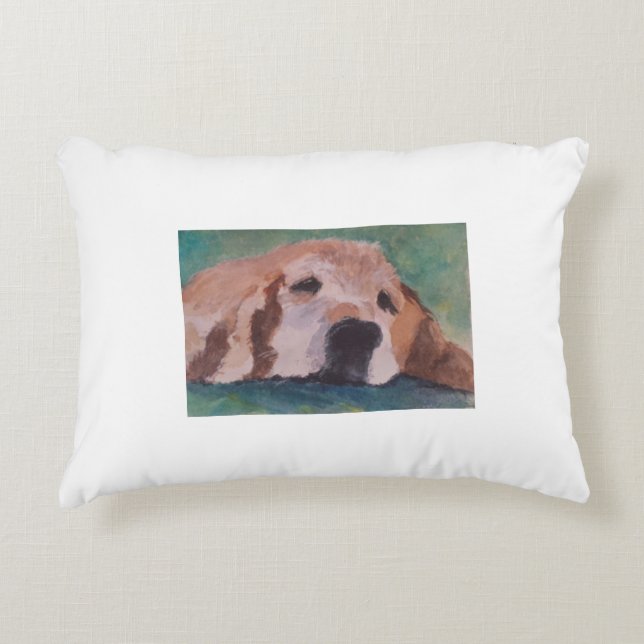 Golden retriever-Wurfs-Kissen Dekokissen (Vorderseite)