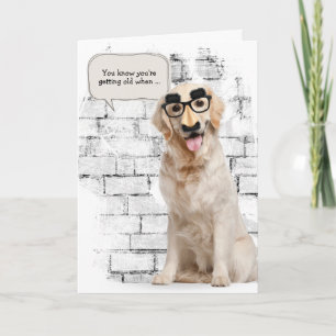 Golden Retriever zum Geburtstag des Älterwerdens Karte