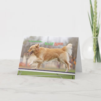 Golden retrievergeburtstag Karte 'Road