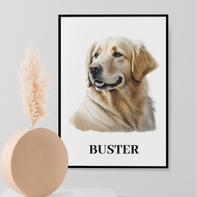 Golden RetrieverPortrait Personalisiert Poster (Von Creator hochgeladen)