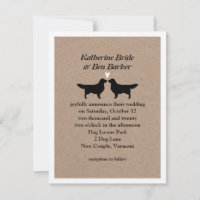 Golden Retrievers Einladung zur Hochzeit